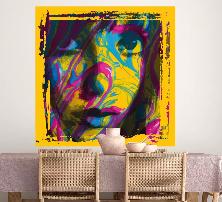 70'lerde jane birkin'in kentsel çıkartması - TenStickers