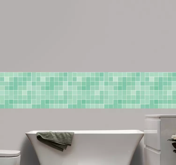 Abract kare seramik karo çıkartması - TenStickers