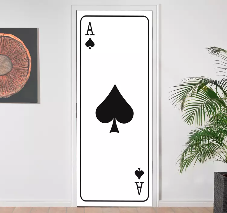 Ace kart dekoratif kapı etiketi - TenStickers