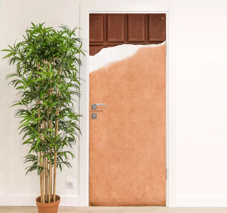 Açık çikolata bar kapısı çıkartması - TenStickers