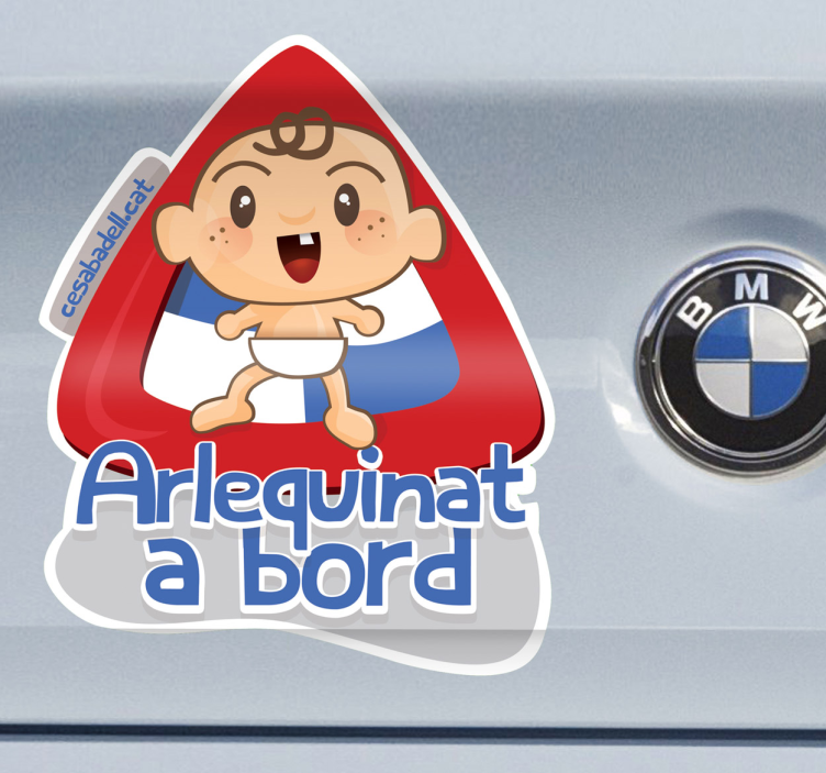 Adhesivo arlequinat a bord hayvan çıkartması - TenStickers