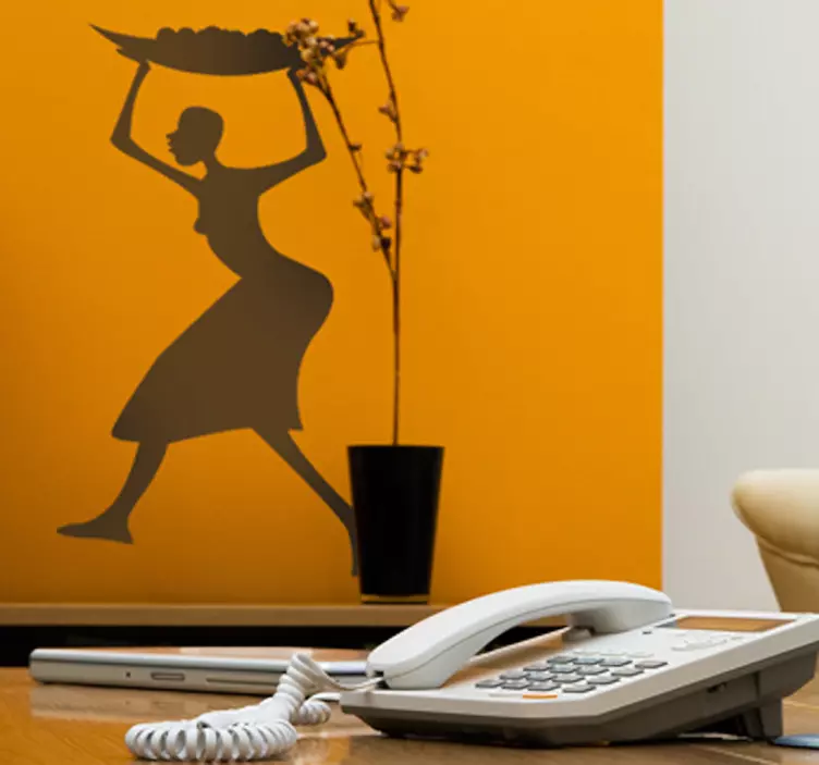 Afrikalı kadın duvar sticker - TenStickers