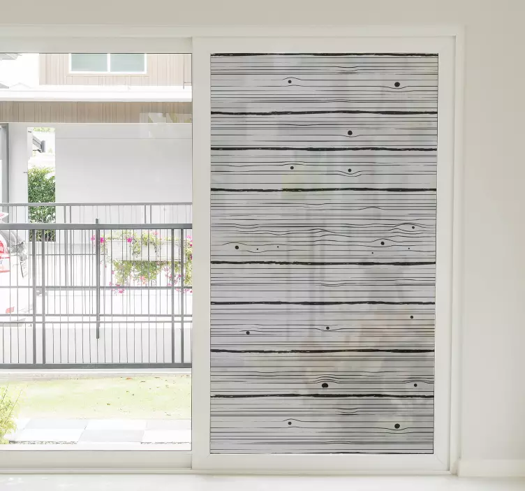 Ahşap desen pencere etiket - TenStickers