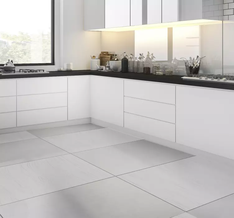 Ahşap gri panoları zemin sticker - TenStickers