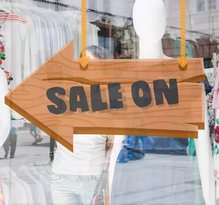 Ahşap satış oku hayvan çıkartması - TenStickers