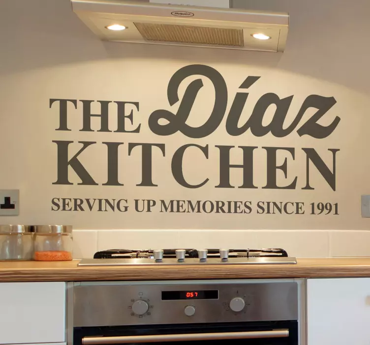 Aile mutfak özelleştirilebilir duvar sticker - TenStickers