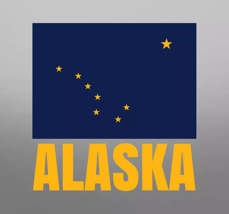 Alaska eyalet bayrağı vinil sticker - TenStickers