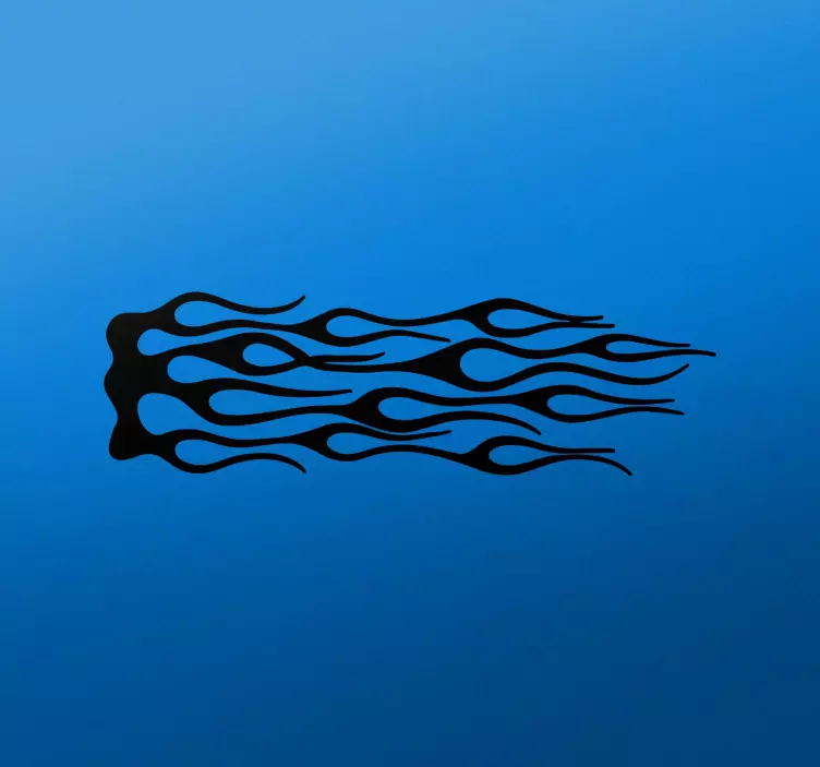 Alev sticker motosiklet çıkartması - TenStickers