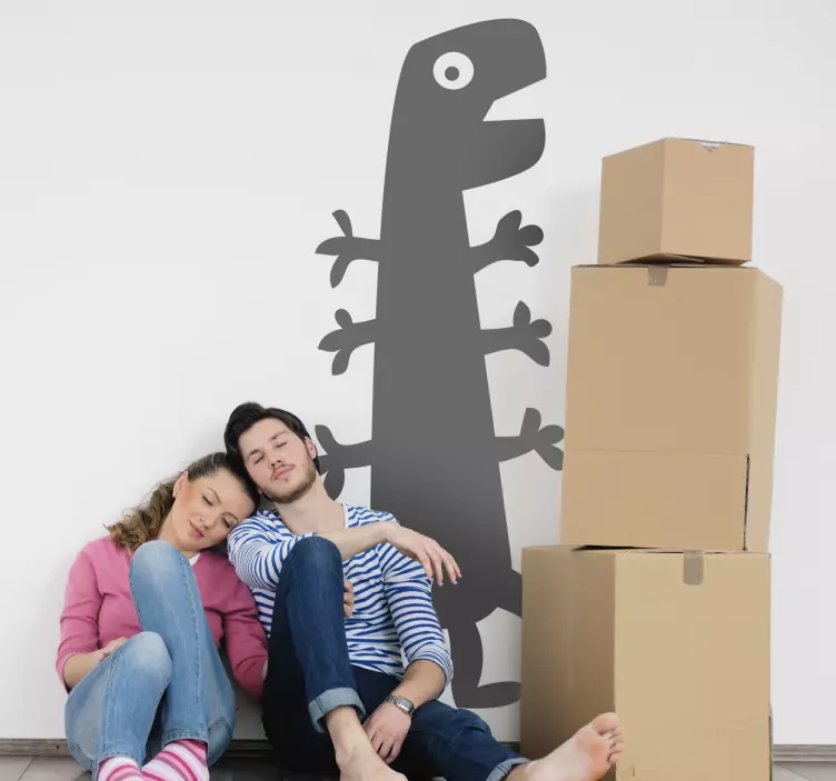 Altı silahlı canavar çıkartması - TenStickers