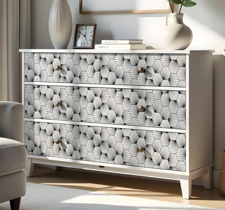 Altıgen desen çizgili hayvan çıkartması - TenStickers