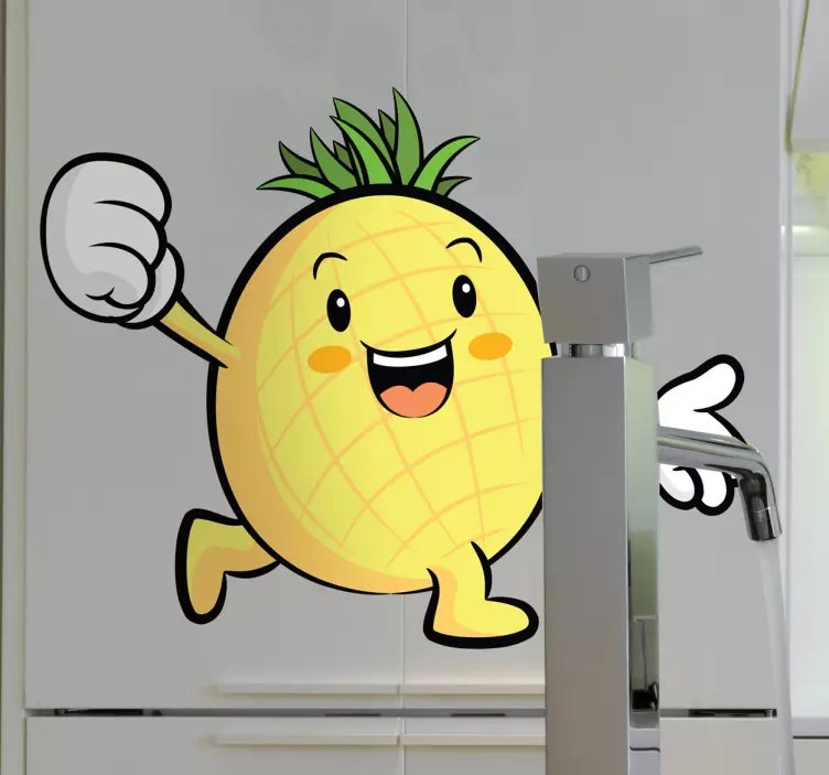 Ananas dekoratif etiket - TenStickers