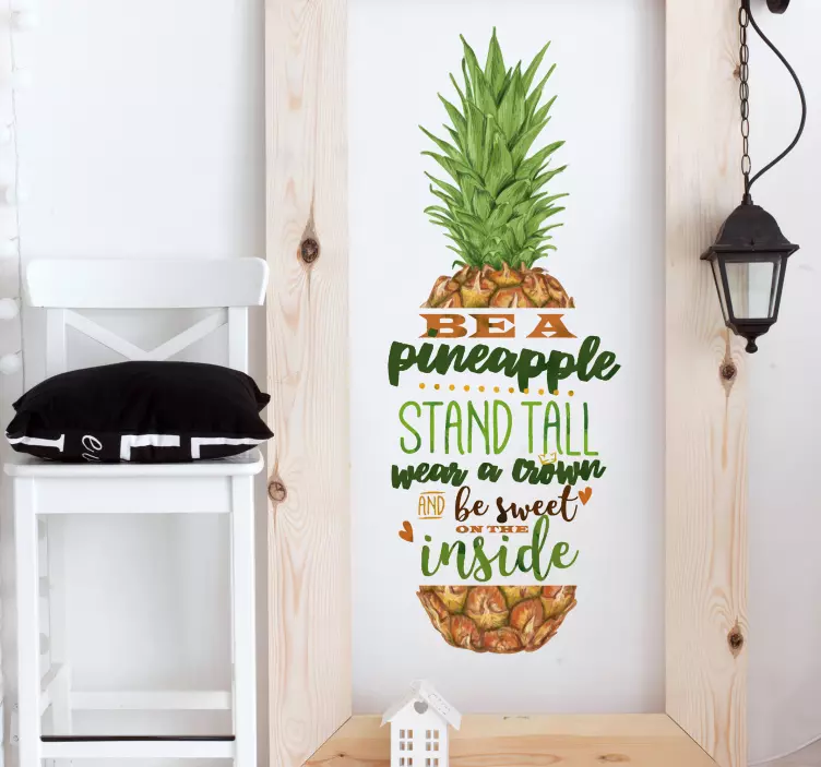 Ananas duvar sticker olmak - TenStickers