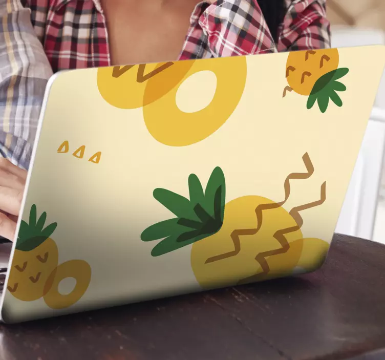 Ananas memphis tarzı dizüstü çıkartması - TenStickers