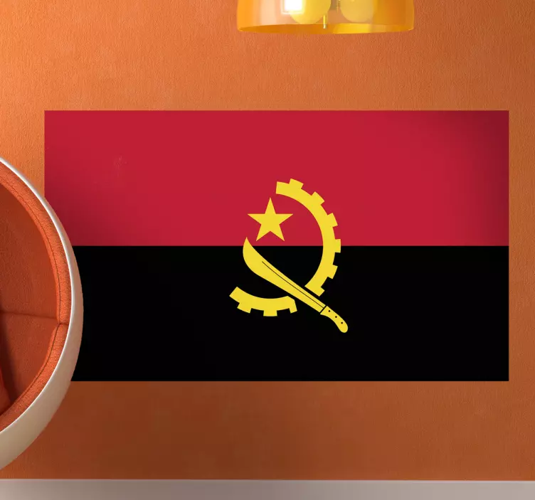 Angola bayrağı duvar sticker - TenStickers