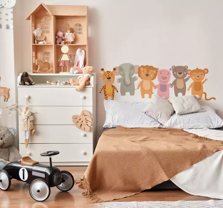 Animalde Çizimleri Başlığı vahşi hayvan sticker - TenStickers