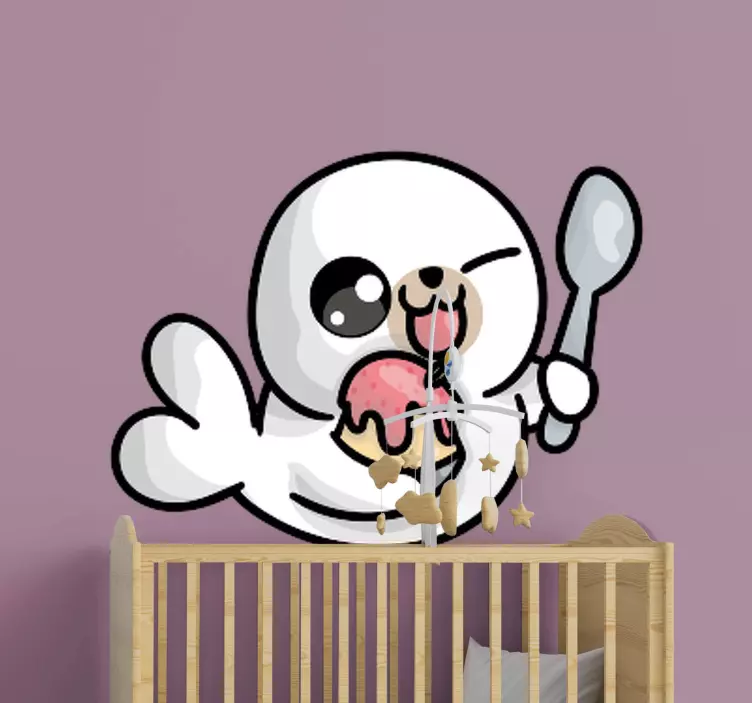 Anime bebek mühür hayvan duvar sticker - TenStickers