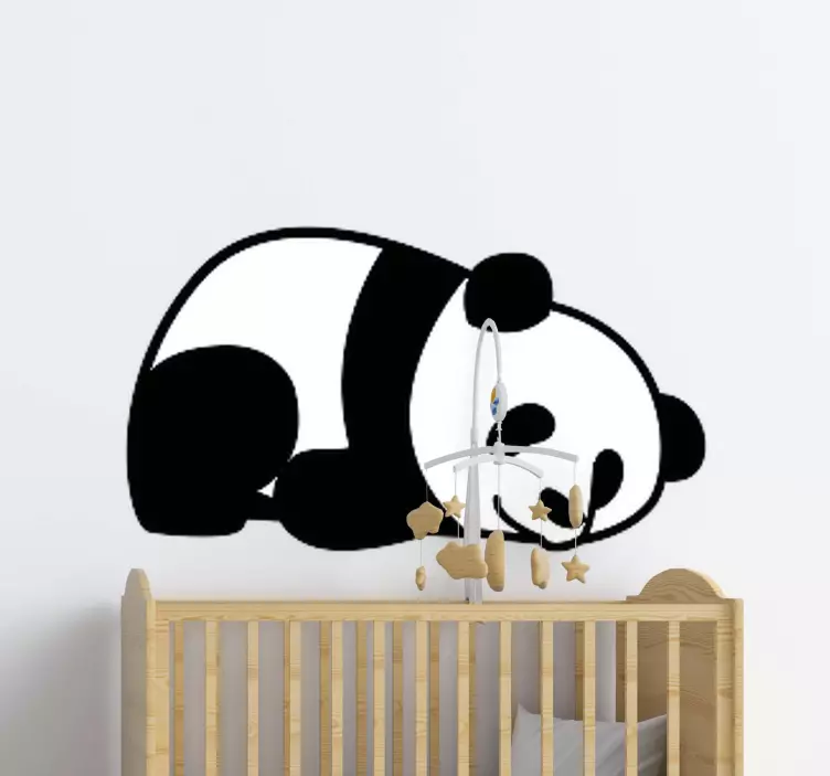 Anime panda uyku hayvan duvar sticker - TenStickers
