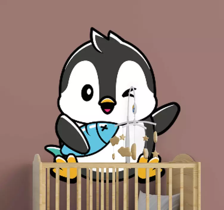 Anime penguen kuşu duvar sticker - TenStickers