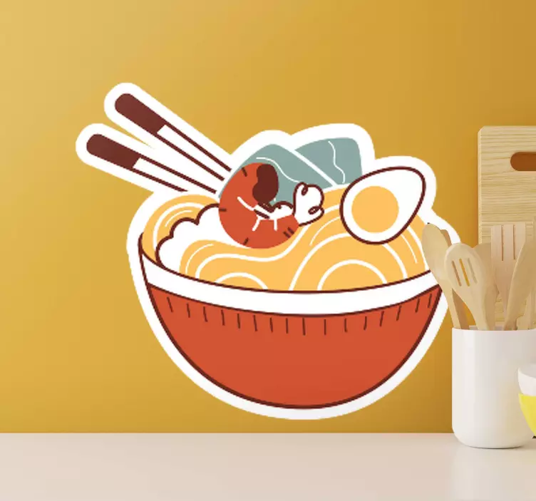 Anime ramen gıda vinil yapışkan - TenStickers