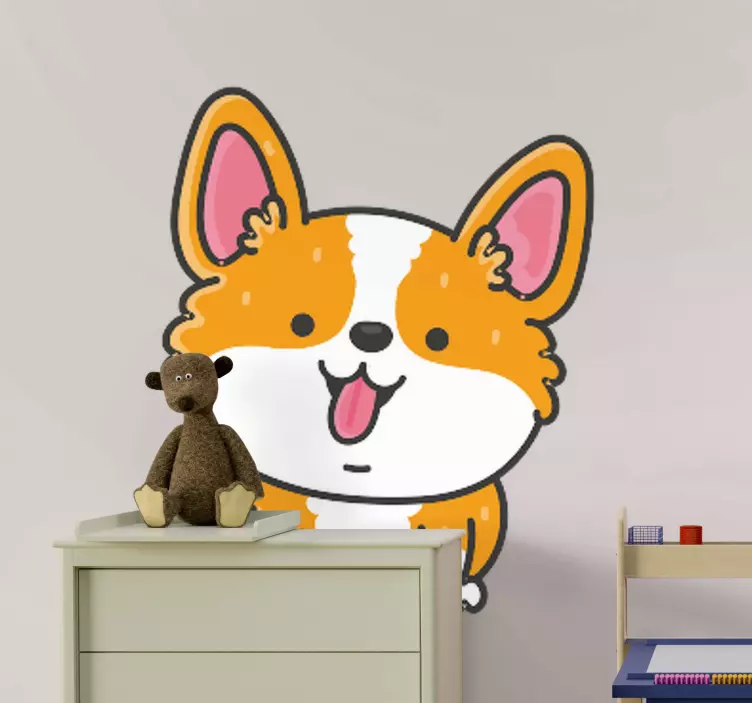 Anime sevimli köpek kedi çıkartması - TenStickers