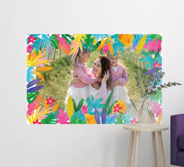 Aquarelle fotoğraf çerçevesi duvar çıkartmaları bırakır - TenStickers