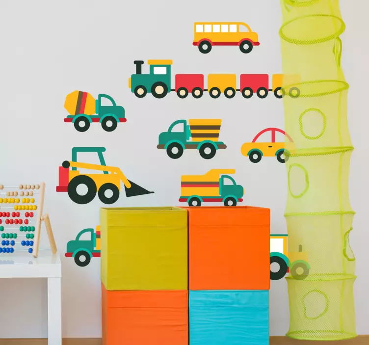 Araçlar karikatür vinil sticker - TenStickers