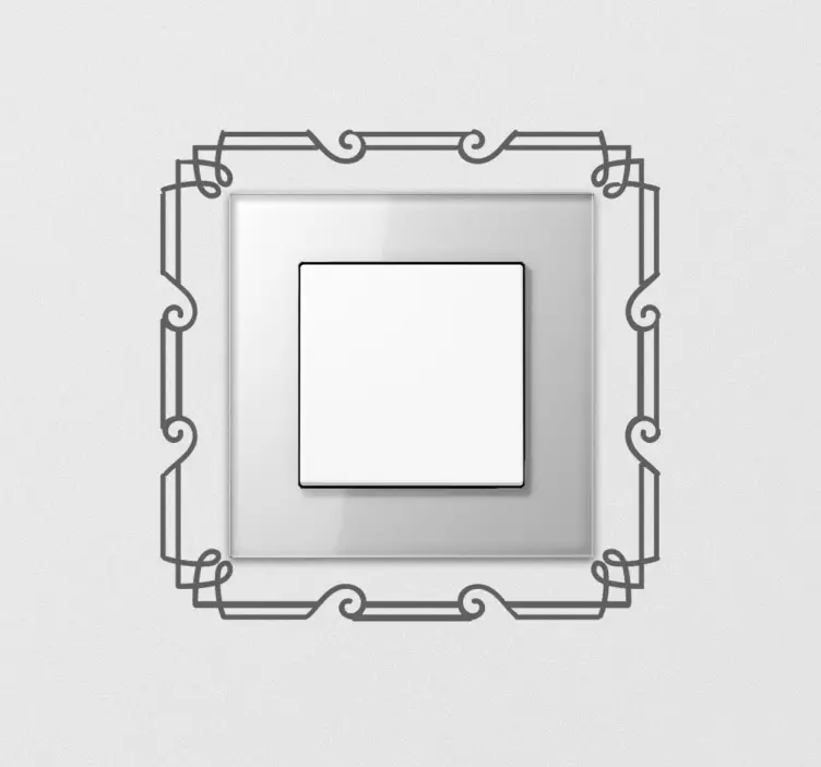 Art deco çerçeve anahtarı çıkartması - TenStickers