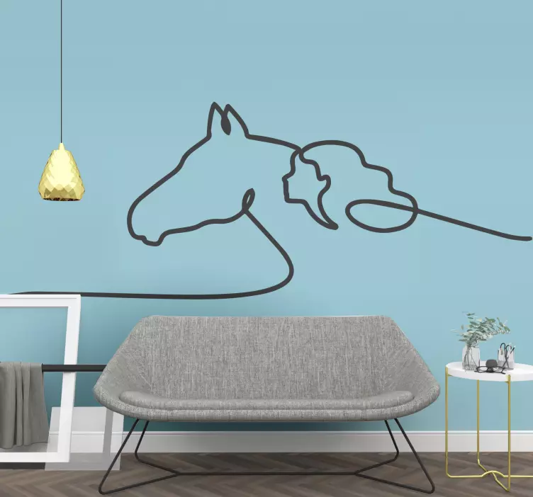 At silueti tasarımı hayvan çıkartması - TenStickers