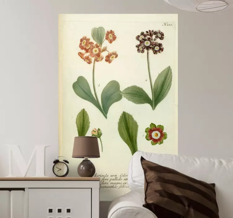 Auricula çiçek şekil çıkartması - TenStickers