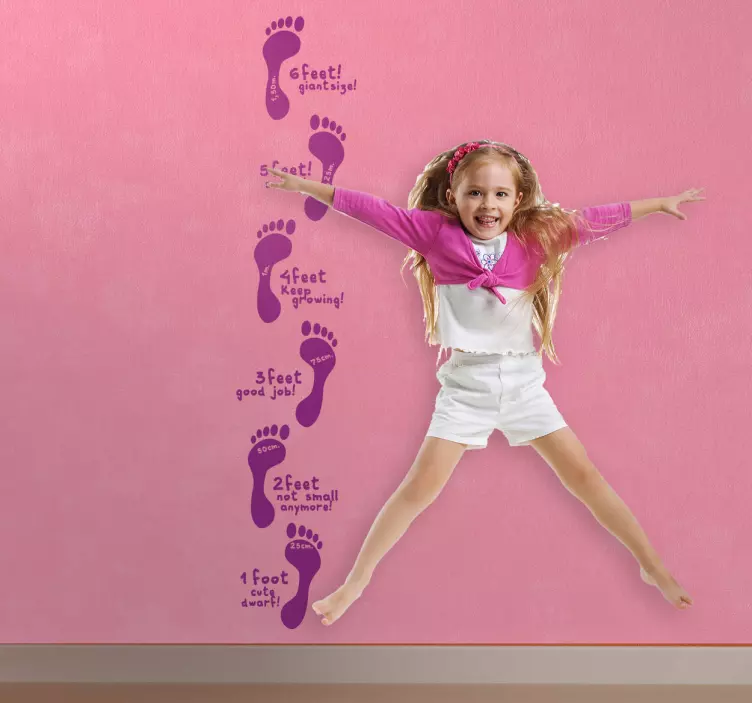 Ayak sesi yükseklik grafik çocuklar sticker - TenStickers