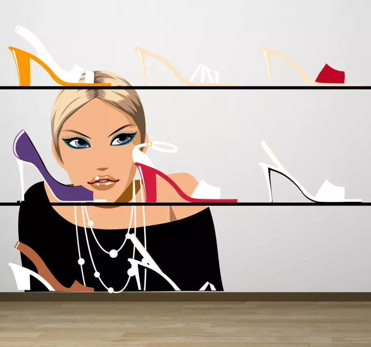 Ayakkabı alışveriş sticker - TenStickers