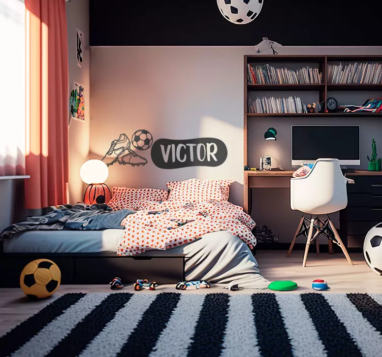 Ayakkabı ve Top futbol sticker - TenStickers