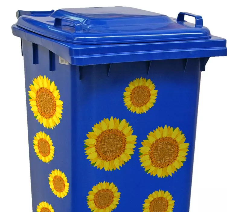 Ayçiçeği konteyner sticker - TenStickers