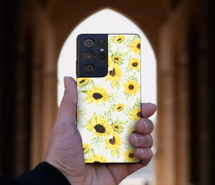 Ayçiçeği motifi hayvan çıkartması - TenStickers