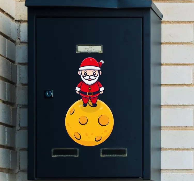 Hayvan Çıkartması - ay'daki noel baba - TenStickers