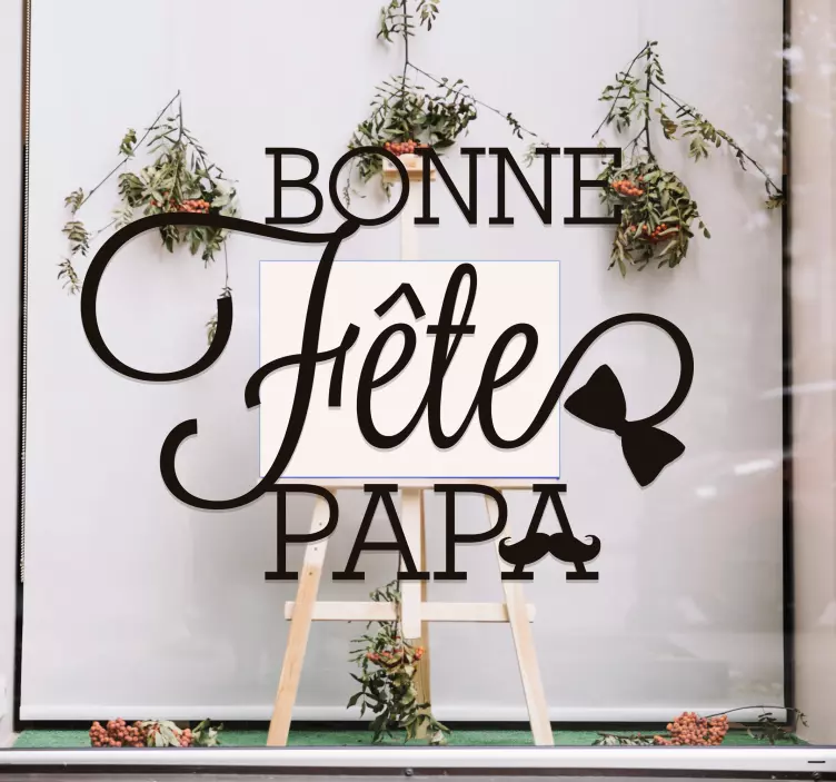 Babalar günü pencere sticker - TenStickers