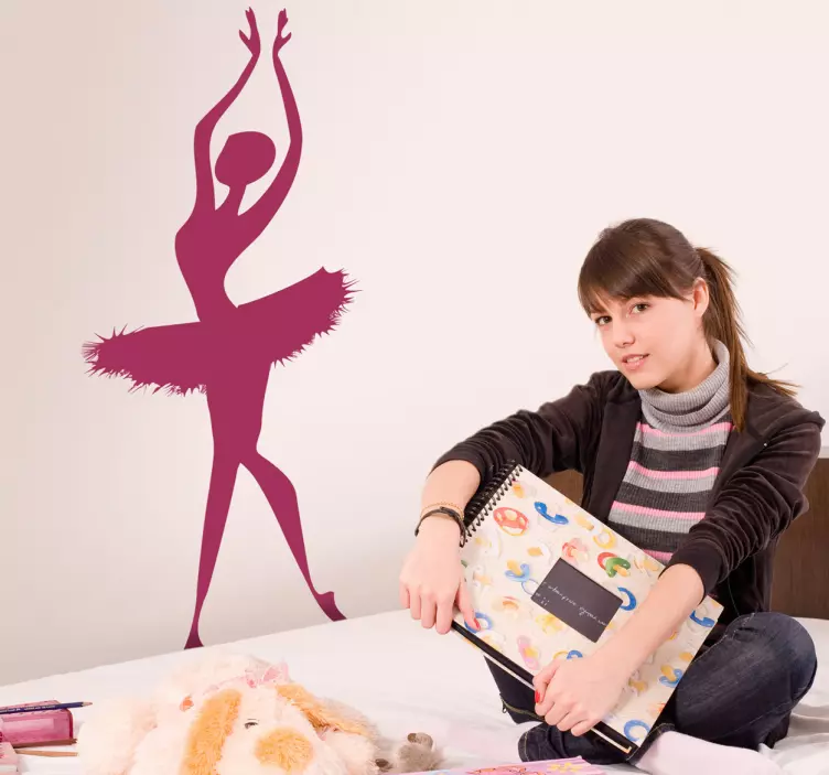 Balerin siluet çıkartması - TenStickers