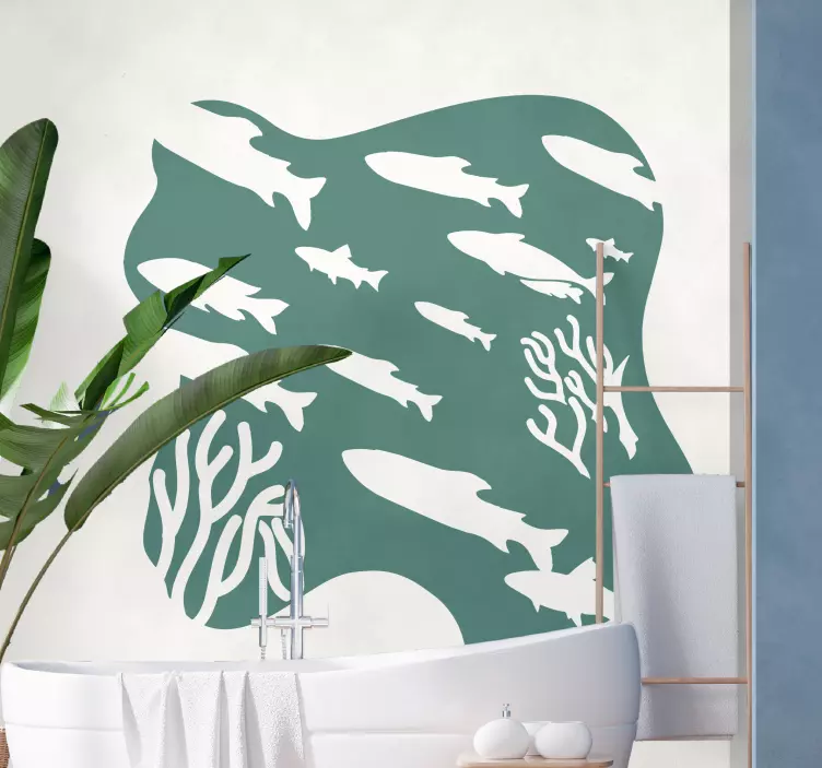 Balıklar balık duvar vinil yapışkan - TenStickers