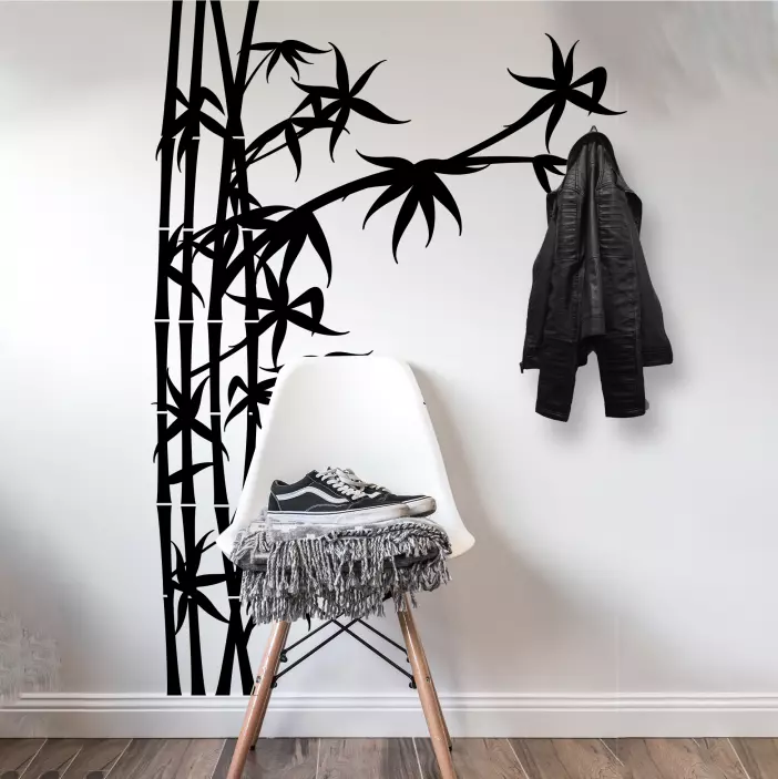 Bambu direkleri elbise askısı çıkartmaları - TenStickers