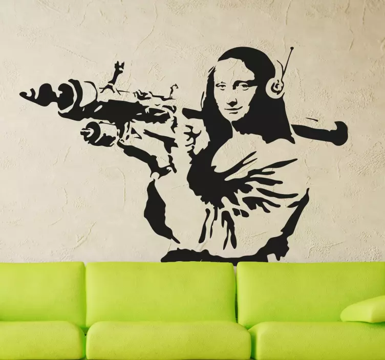 Banksy mona lisa füze çıkartması - TenStickers