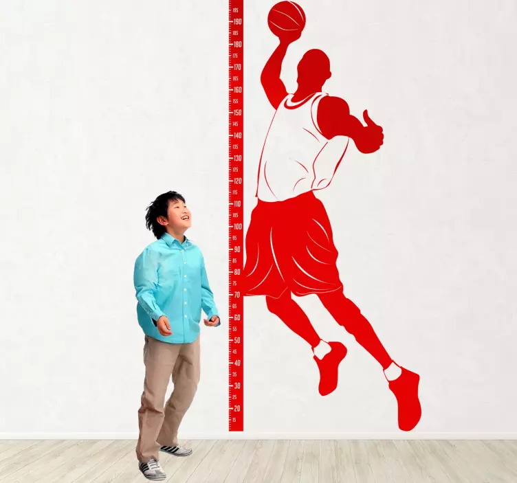 Basketballer yükseklik grafik çocuklar sticker - TenStickers