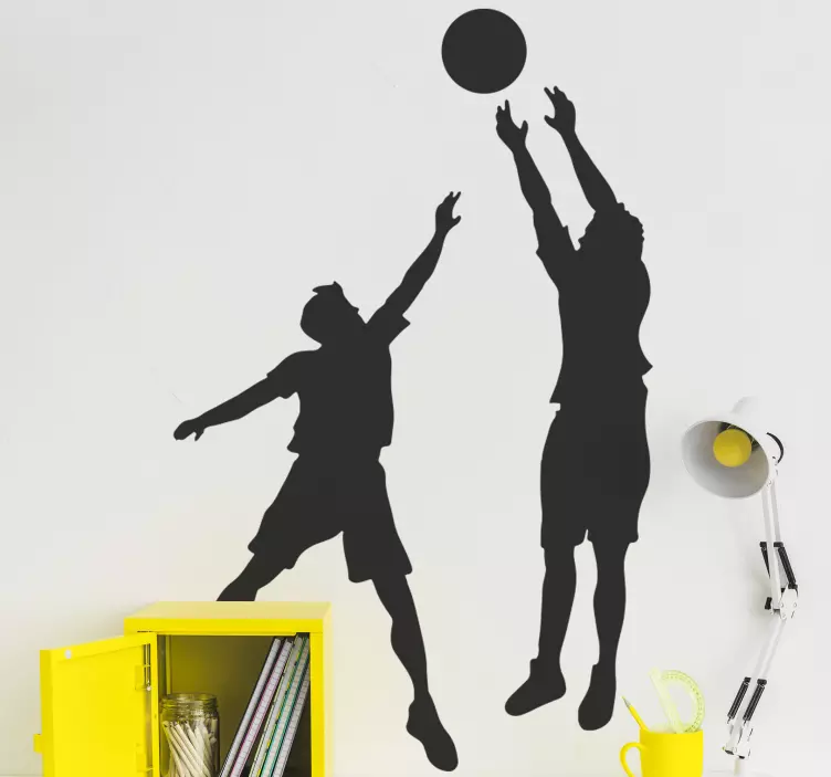 Basketbol çıkartma oynayan iki kişi - TenStickers