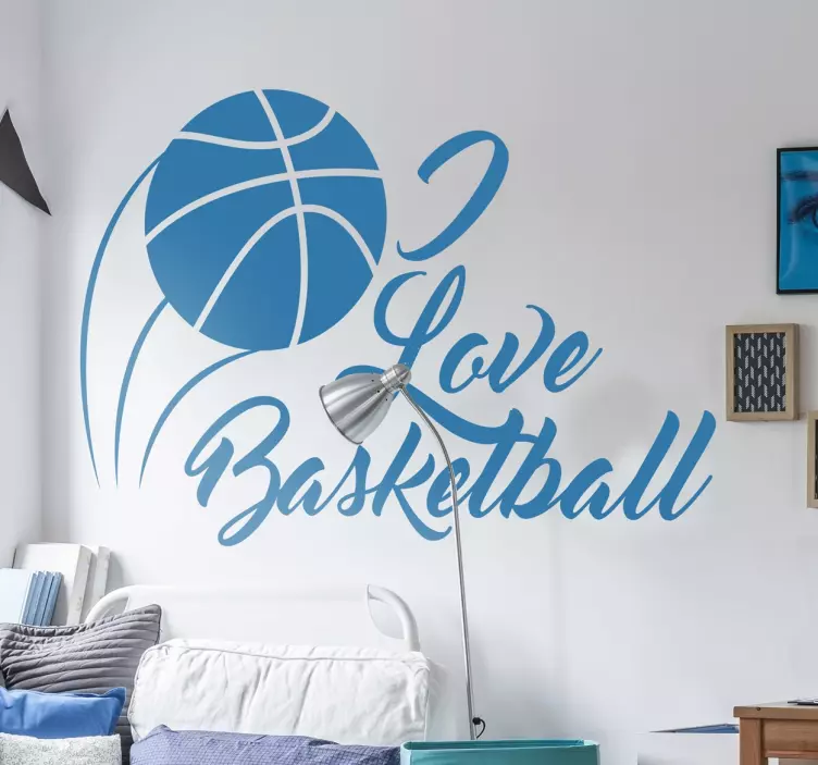 Basketbol etiketini seviyorum - TenStickers