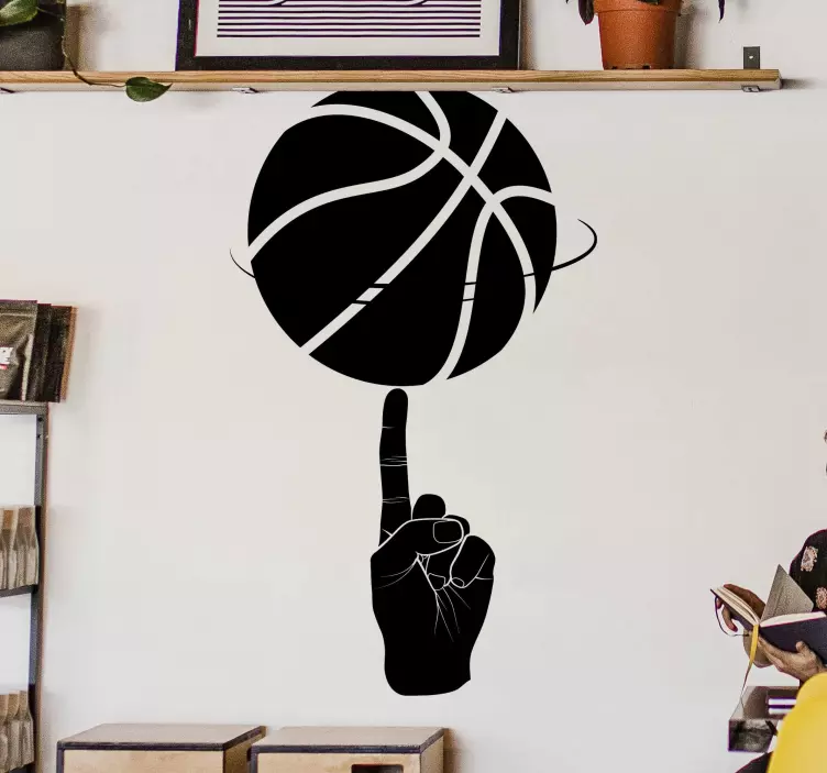 Basketbol parmak basketbol duvar sticker - TenStickers