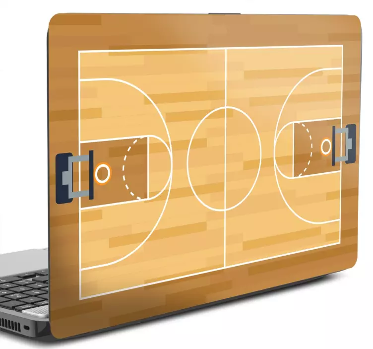 Basketbol sahası dizüstü sticker - TenStickers