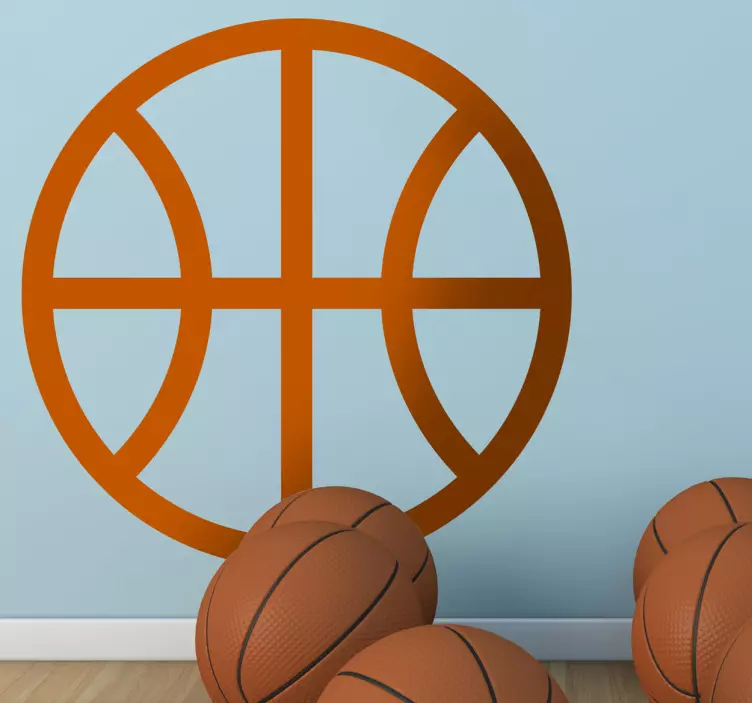 Basketbol simgesi dekoratif sticker - TenStickers