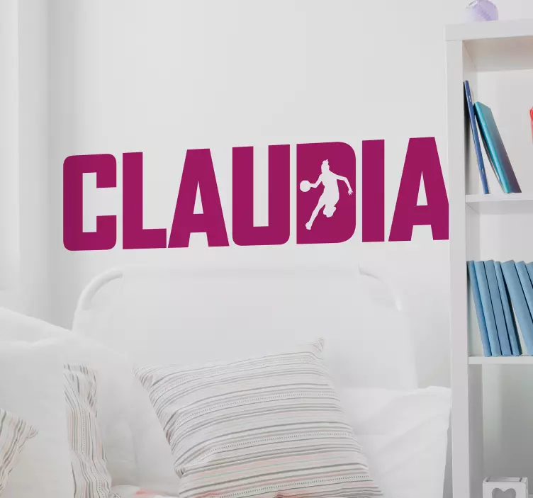 Basketbol oyuncusu adı basketbol çıkartması - TenStickers