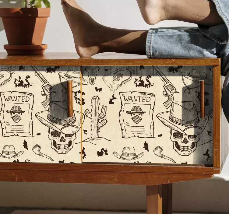 Batı simgeleri mobilya sticker - TenStickers