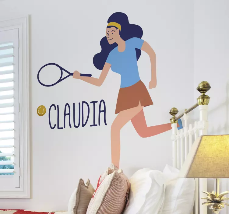 Bayan tenis özelleştirilebilir sticker - TenStickers