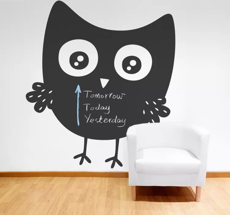 Baykuş blackboard çıkartması - TenStickers